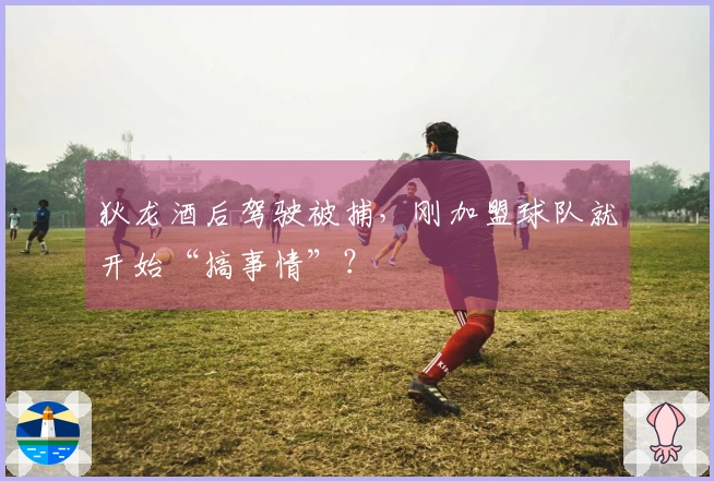 狄龙酒后驾驶被捕，刚加盟球队就开始“搞事情”？